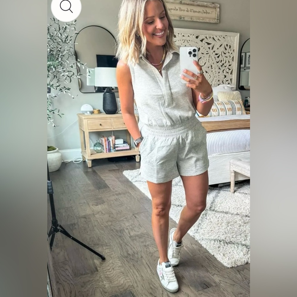 Gray Sleeveless Women's Romper